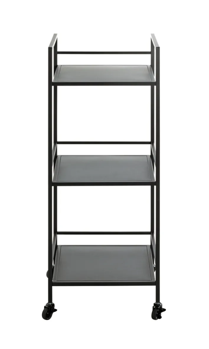 Beistelltisch auf Rollen 35 x 92 cm schwarz