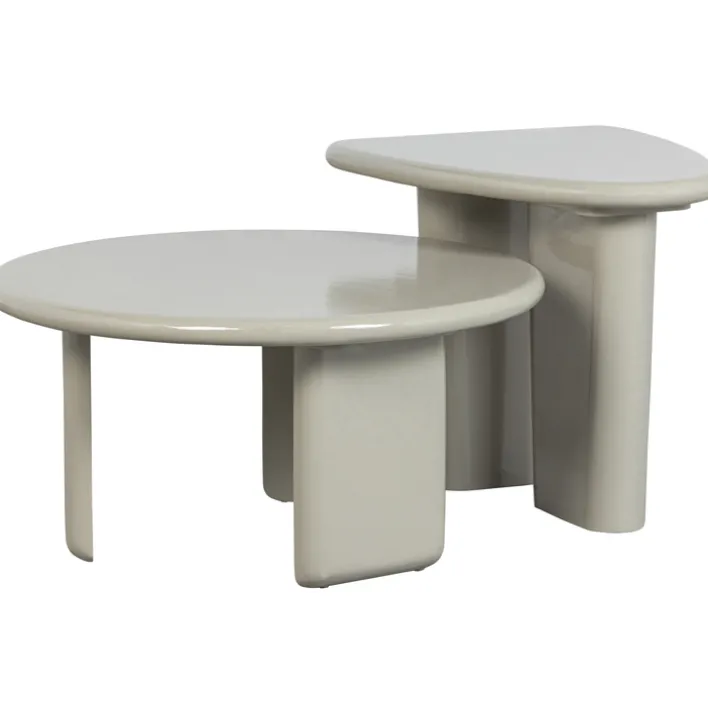 Beistelltisch BEACH 64x51 cm Mangoholz grau