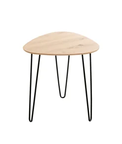 Beistelltisch BERGEN2 Ø 40 cm Eiche-Dekor/schwarz