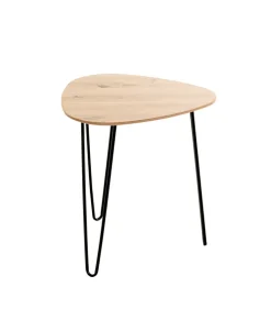 Beistelltisch BERGEN2 Ø 40 cm Eiche-Dekor/schwarz