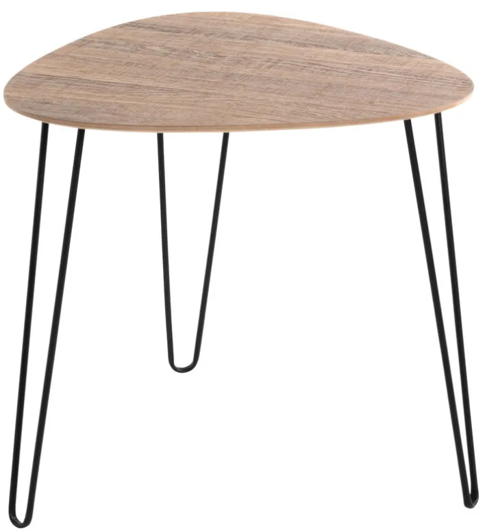 Beistelltisch BOLOGNA2 40 cm schwarz/ Eiche