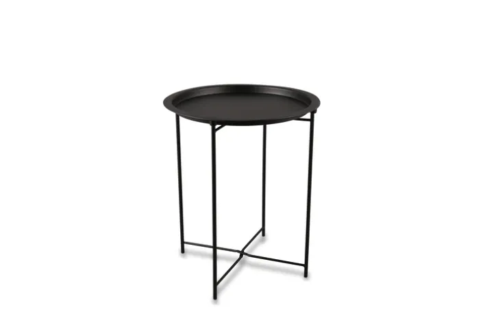 Beistelltisch CAROLINA Ø 43 cm schwarz