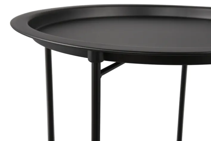 Beistelltisch CAROLINA Ø 43 cm schwarz