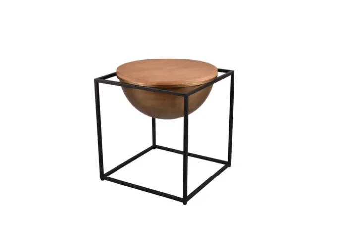 Beistelltisch CELINA 42 x 47,5 cm braun schwarz