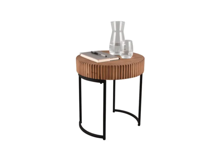 Beistelltisch DARIA 40 x 45 cm braun schwarz