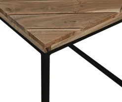 Beistelltisch 2er Set LUANDA Massivholz Akazie natur/schwarz