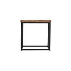 Beistelltisch 2er Set LUANDA Massivholz Akazie natur/schwarz