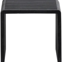 Beistelltisch 2er Set WILLA Teakholz schwarz