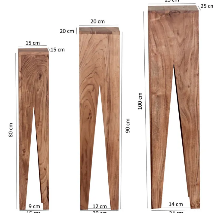 Beistelltisch 3er-Set Akazie