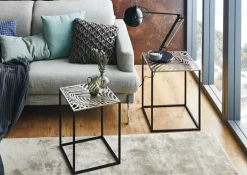 Beistelltisch 2er-Set 35x45 cm 40x50 cm bronzefarbig/schwarz