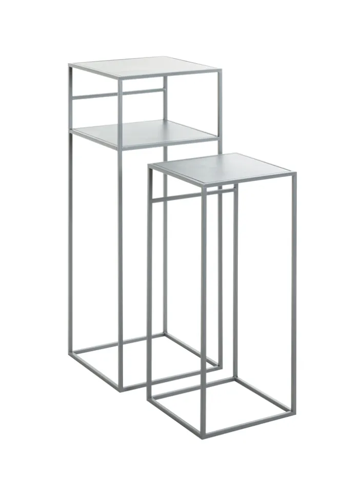 Beistelltisch 2er-Set 30x85x30 cm 26x63x26 cm grau