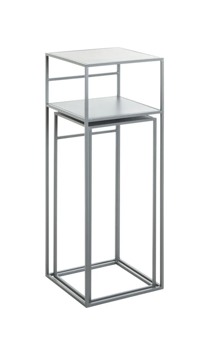 Beistelltisch 2er-Set 30x85x30 cm 26x63x26 cm grau