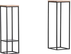 Beistelltisch JAMIE 2-teilig Akazie massiv/ schwarz