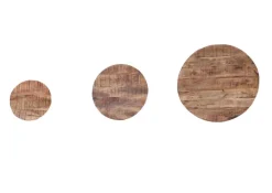 Beistelltisch JAY-JAY 3er Set braun/ schwarz