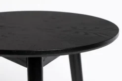 Beistelltisch rund FABIO 50 cm Eiche schwarz