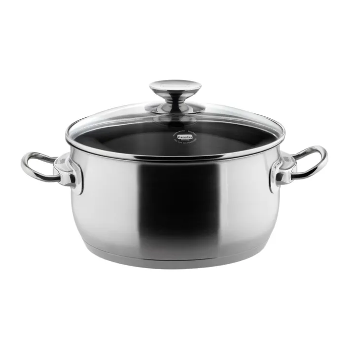 BERNDES Kochtopf INJOY B.NATURE 24 cm mit Deckel Edelstahl