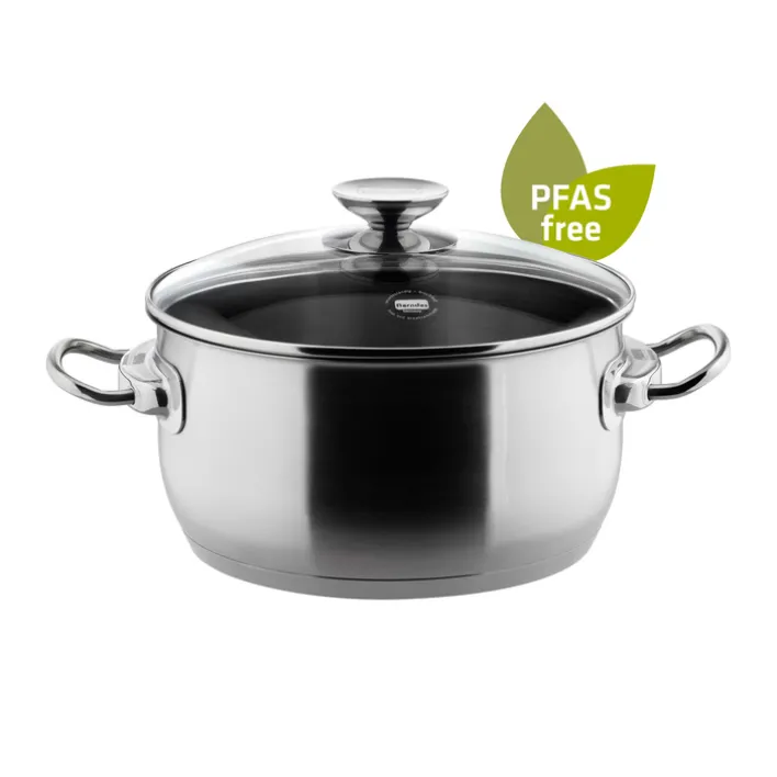 BERNDES Kochtopf INJOY B.NATURE 24 cm mit Deckel Edelstahl