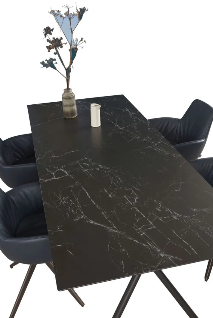 bert plantagie Esstisch 200 x 100 cm Dark Marble