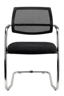 Besucherstuhl 2er Set 56 x 81 cm schwarz