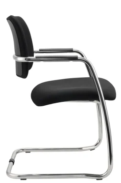 Besucherstuhl 2er Set 56 x 81 x 59 cm schwarz