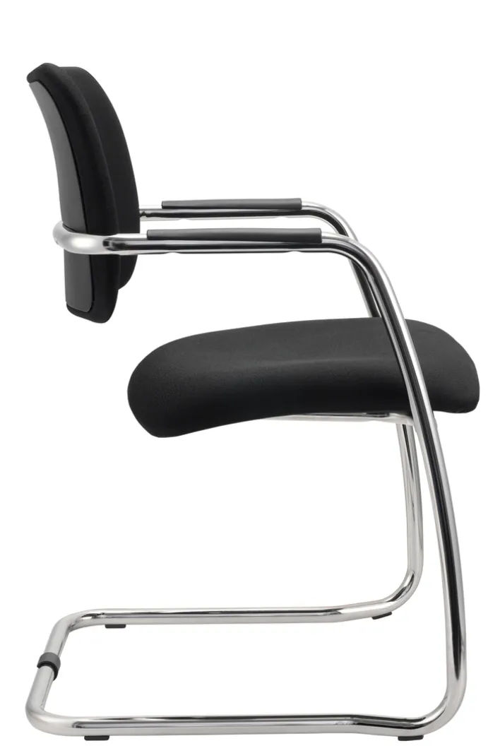 Besucherstuhl 2er Set 56 x 81 x 59 cm schwarz