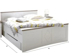 Bett COUNTRY 180 x 200 cm Pinie/ Trüffel NB