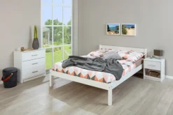 Bett LAURI 140 x 200 cm weiß