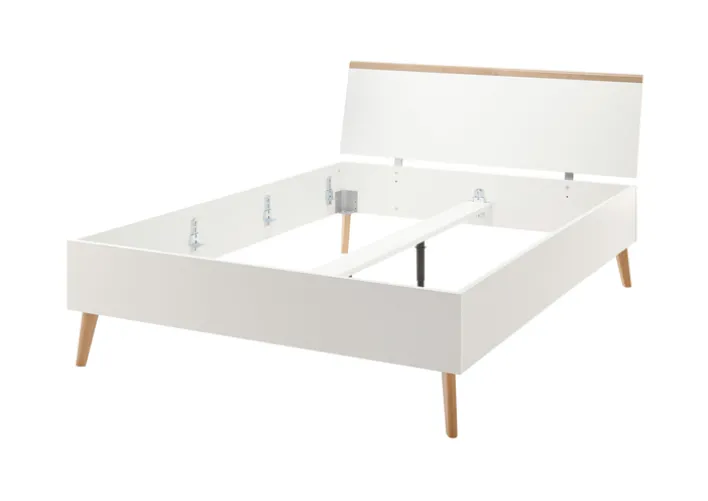 Bett LENA weiß/ braun