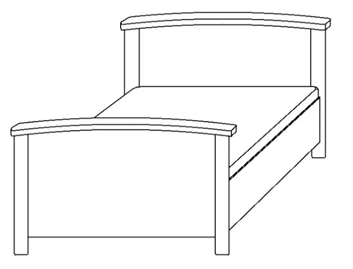 Bett TORRENT 90 x 200 cm weiß