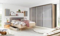 Bettanlage SONATE Struktureiche/ Titan