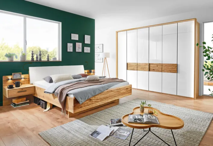 Bettanlage TOBEN Bianco-Eiche/ Weiß