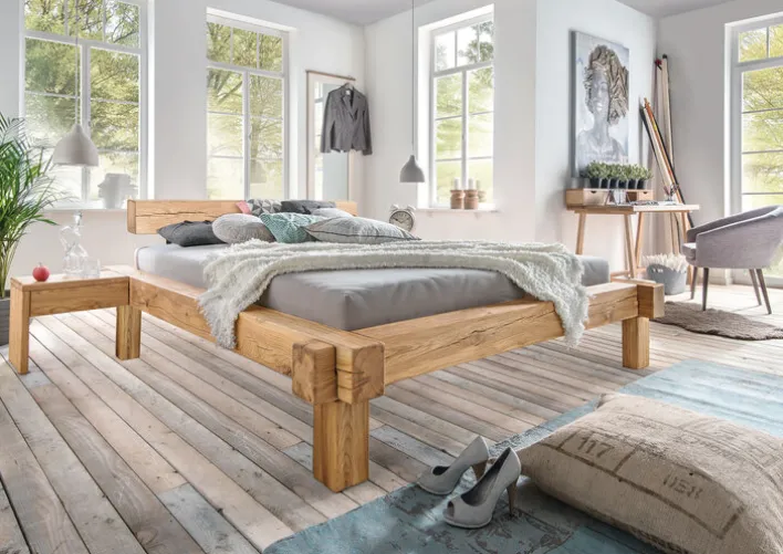 Bettgestell ESPERA Wildeiche natur geölt