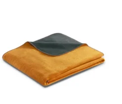 Biederlack Wende-Wohnplaid 150 x 200 cm gelb/grau/schwarz