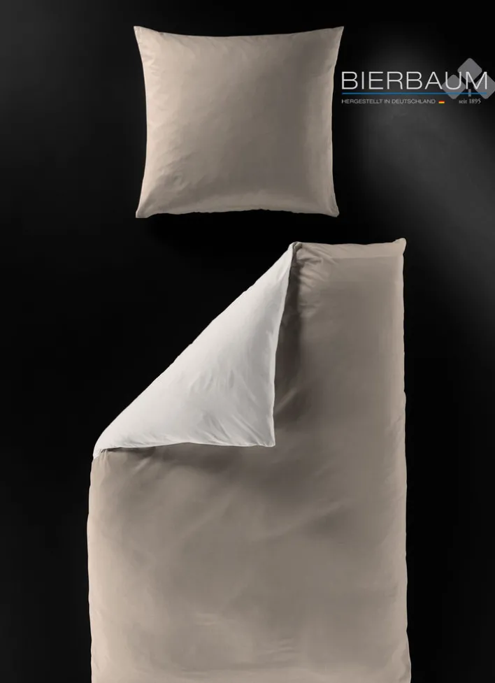 BIERBAUM Renforcé-Bettwäsche UNI 135 x 200 cm braun
