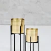 Blumenständer SAVAGDA 2-teilig gold schwarz