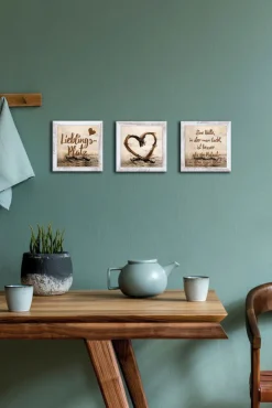 BÖNNINGHOFF Bild mit Rahmen LIEBLINGSPLATZ 3er Set