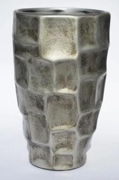 Bodenvase 53 cm altsilberfarbig