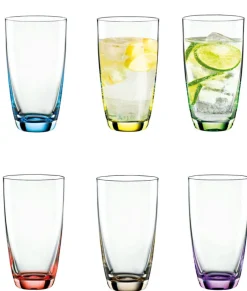BOHEMIA SELECTION Longdrinkglas VIVA COLORI 6er Set - je 350 ml