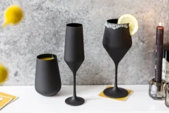 BOHEMIA SELECTION Weinglas JANE 6er Set schwarz