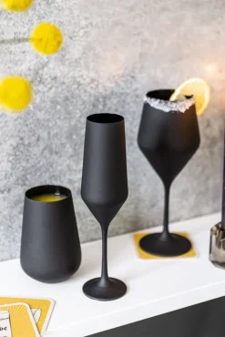 BOHEMIA SELECTION Weinglas JANE 6er Set schwarz