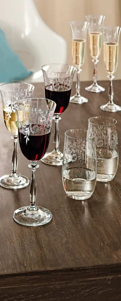 BOHEMIA SELECTION Weißweinglas ROMANCE 6er Set - je 250 ml