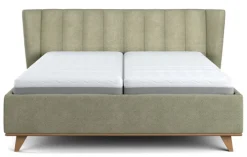 BOHOME Polsterbett TOSCANA III Rücken echt bezogen 180 x 200 cm grün