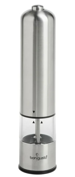 bongusto Gewürzmühle elektrisch silberfarbig