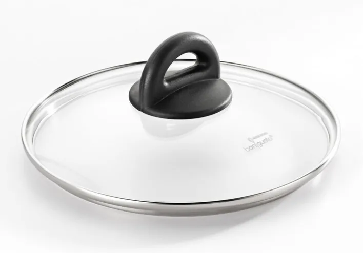 bongusto Glasdeckel 28 cm schwarz/ silberfarbig