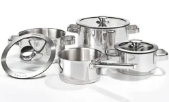 bongusto Topfset 4-teilig Edelstahl silberfarbig