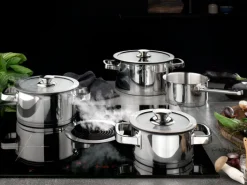 bongusto Topfset 4-teilig Edelstahl silberfarbig