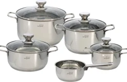 bongusto Topf-Set 5-teilig Edelstahl mit Deckel