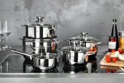 bongusto Topf-Set 5-teilig Edelstahl mit Deckel