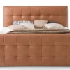 Boxspringbett BARELL LEEDS GAVIN 180 x 200 cm cognacbraun