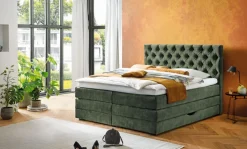 Boxspringbett BARELL SAMNAUN 180 x 200 cm grün